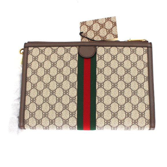 Balenciaga X Gucci Hackers Project Clutch Pouch Canvas Monogram Wristlet Bag NEW - Picture 5 of 9